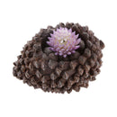 Artificial Grass Lotus Succulent Plant Aloe Flower Arrangement Decor Purple