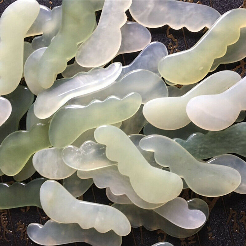 Natural Jade Stone Guasha Massage Tool SPA  Massager Scraping Body BeautySEAU