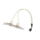 Dual USB 2.0 Port Female Bracket to Motherboard 9pin Connector Header 30cm