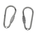 10x Alloy Screw Locking Carabiner Clasp Key Chain Key Ring Clasps 34x16mm
