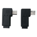 2pcs 90 Degree Left and Right Angled Mini USB 5pin Male to Micro-USB Female