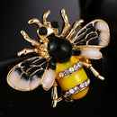 2 Pieces Rhinestone Enamel Bumble Bee Insect Animal Pin Badge Brooch Jewelry