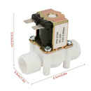 DC12V Thread Plastic Electric Solenoid Valve Water Closed Inlet Flow Switch Tool