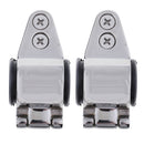 2x Stainless Steel Jaw Slide Boat Bimini Top Fitting for 20-22-25mm Pipe