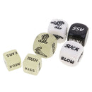 6 Pieces Funny and Romantic Role Playing Dice Game Set,Novelty Gift for