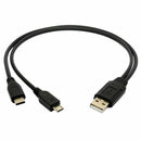 USB 2.0 1 Drag 2 MICRO-USB Type C Multi Charging Cable U8P7