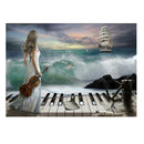 5D Diamond Embroidery Girl Piano Painting Cross Stitch DIY Craft Home Decor