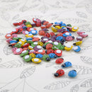 100pcs Micro Landschaft Wooden Colorful Durable Ladybird Refrigerator Stickers