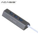 1X(Acasis High Speed Usb 3.0 Hub 3 Ports Aluminum Alloy Usb Distributor Hub