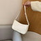 Pure Soft Leather Women Handbag Small Underarm Shoulder Totes Bag (Beige)