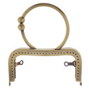 Bronze Purse Frame O-Ring Design Kiss Clasp Lock Handle Bag Making Supplies