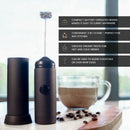 1X(Mini Handheld Milk Frother - Battery Operated Electric Foam Maker | Incl
