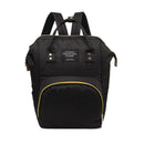 Women Mummy USB Port Backpack Large Capacity Baby Nursing Handbags (Black)