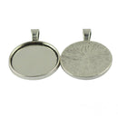 30pcs Blank Tray Round Cabochon Setting Empty Bezel Pendant Jewelry Design
