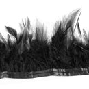 Approx. 33 Inches Handmade Rooster Feather Fringe Trim for Sewing Crafts K1K6