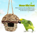 Straw Bird Nest Birdhouse for Parrot Hamster Small Animal's Cage Birds Bree B1X8