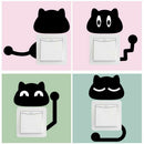 10Pcs/Set DIY Black Cat Wall Switch Stickers Wall Decals