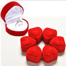 Trendy Heart Shape Ring Box Red Love Heart Storage Box Jewelry Box Display  BX
