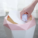 Flap Type Trash Can Bin Living Room Kitchen Garbage Home Bathroom Accessori