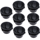 8Pcs Round Air Vent Outlet Grille Ventilation ABS Plastic 70 x 45mm - Black