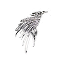 Retro Crystal Eagle Brooch Lapel Pin Men Women Shirt Suit Accessory Gift