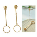 2Pcs  17mm Cigarette Finger Ring Free Hand Lady Man Gift Golden