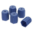5pcs Air Conditioner Charging Port Service Cap Protective Dust Cap Blue