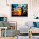 5D DIY Full Drill Diamond Painting Sunset Lover Cross Stitch Embroidery Kit