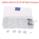 250pcs XH2.54 2p 3p 4p pin 2.54mm Pitch Terminal Kit with C ME