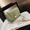 Fashion Women Messenger Bag Leather Pure Color Chain Shoulder Bag (Green) A#S