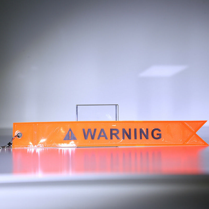 225x30mm Universal Car Rear Hanging Reflective Strap Safety Warning Ribbon