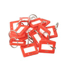 100Pcs Plastic Keychain Key Tags 5 Style ID Label Name Key Tags Split Ring
