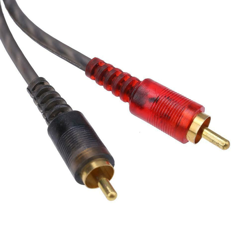 1pc 27cm 1 RCA Female to 2 RCA Male Splitter Cable for Car Audio System