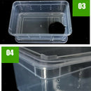 2pcs Reptile Water Feeding Box Turtle Feeding Tank Lizards Tortoise Supplies