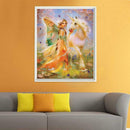 5D Diamond Girl Animal Painting DIY Embroidery Cross Stitch Home Art Decor