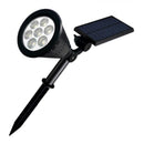 Solar Power 7 LED Spotlights Waterproof Outdoor Colorful Light Path Spotlamp