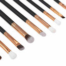 12pcs Eye Cosmetic Brush Set Eyeshadow Eyebrow Blending Br Set Makeup Brush G5E1