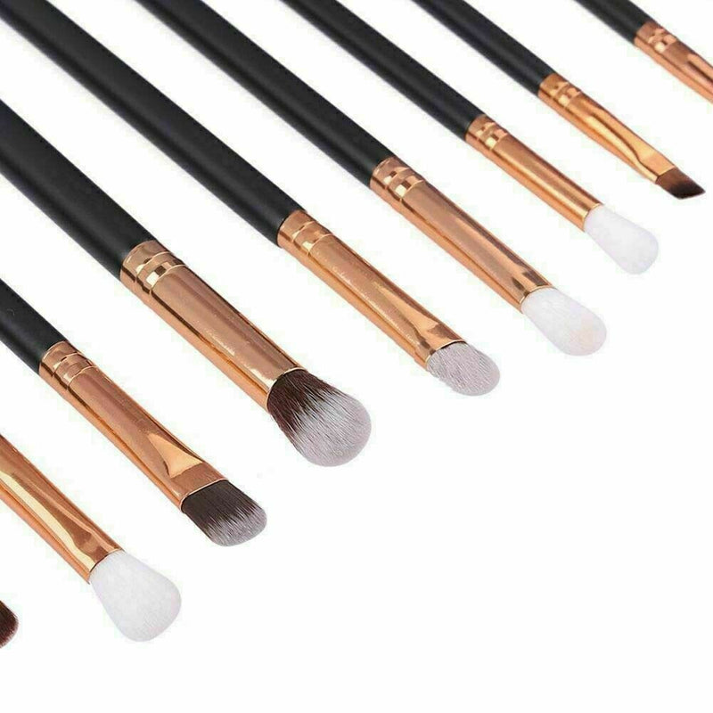 12pcs Eye Cosmetic Brush Set Eyeshadow Eyebrow Blending Br Set Makeup Brush G5E1