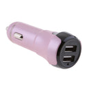 Car Detachable Air Freshener Purifier Humidifier+Dual USB Charger Pink
