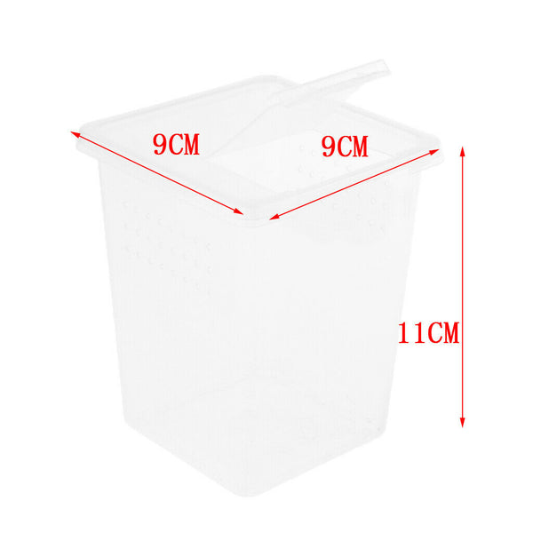 10x Clear Plastic Insect Habitat Feeding Box Case Container 3x3x4 inch