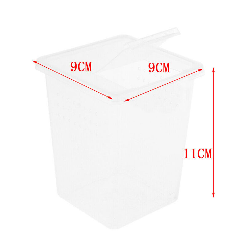 10x Clear Plastic Insect Habitat Feeding Box Case Container 3x3x4 inch