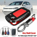 3 Button Carbon Fiber Remote Key Fob Case Shell Cover+Keychain For Golf Mk7 S8I3