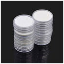 60 Pcs 46mm Coin Cases Capsules Holder Applied Clear Plastic Round Storage
