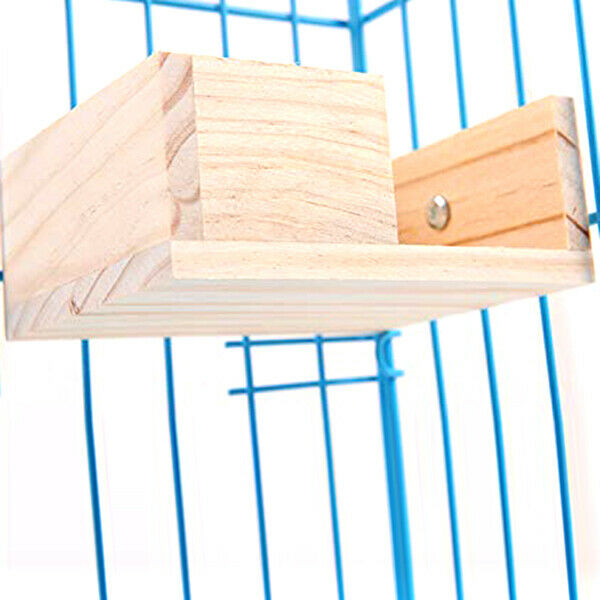 Pet Bird Perch Parrot Parakeet Stand Platform Food Feeder Corner Desk Small G3U9