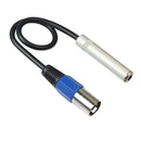 Balanced 3-Pin XLR Male to 6.35mm Female Jack Stereo Audio Cable, Mic Adapter