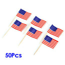 Americans Flags 50pcs Cake Decoration Rods for Cupcake. R1J3