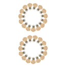 30pcs Round Holes Wooden Dummy Pacifier Clip for Infant Baby Natural Color