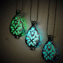 Lovely Wishing Tear Drop Fairy Glow in the Dark Steampunk Pendant LJAU