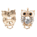 10Pcs/Set Alloy Crystal Owl Charms Pendant Jewelry Findings DIY Making Craft FT