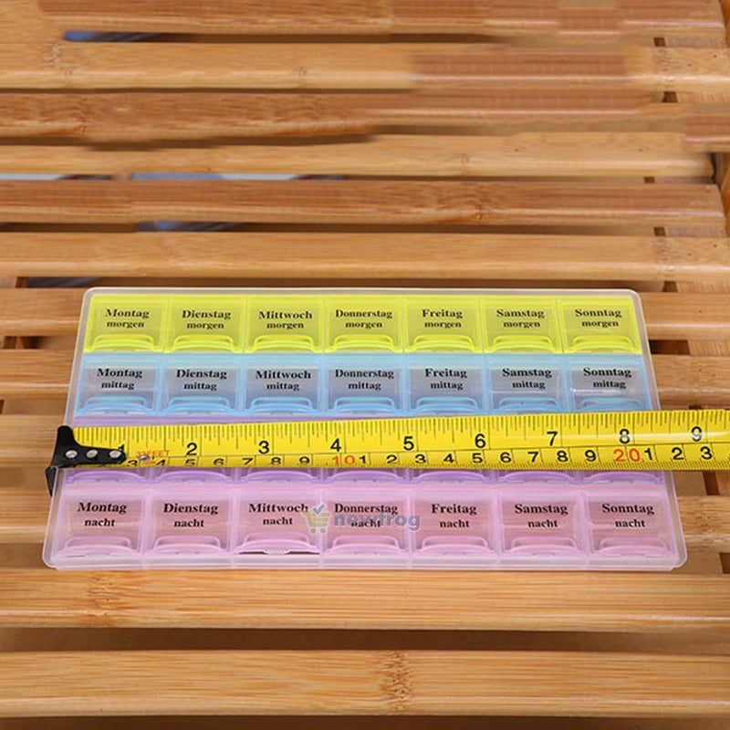 28 Slots Compartments Weekly Pills Box 7 Days Medicine Organizer Container Case